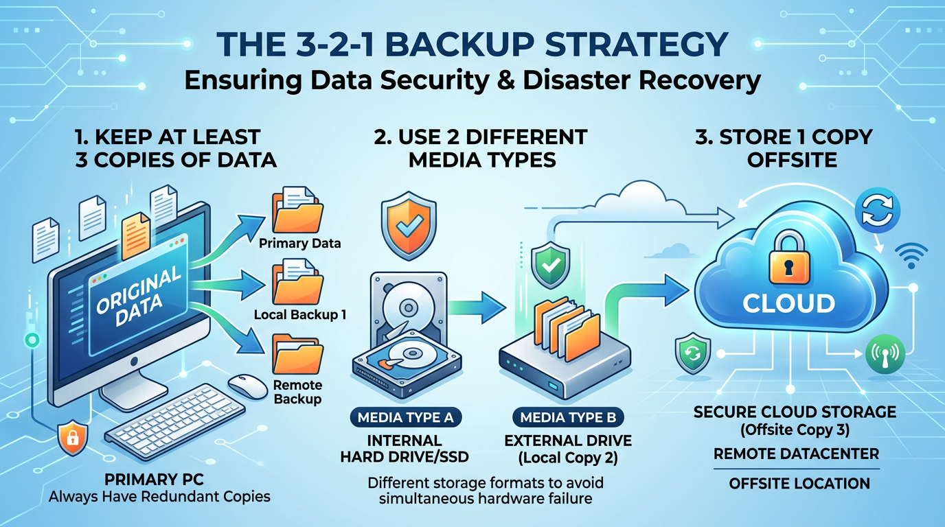 Sauvegarde 3-2-1 pour PC et disques externes