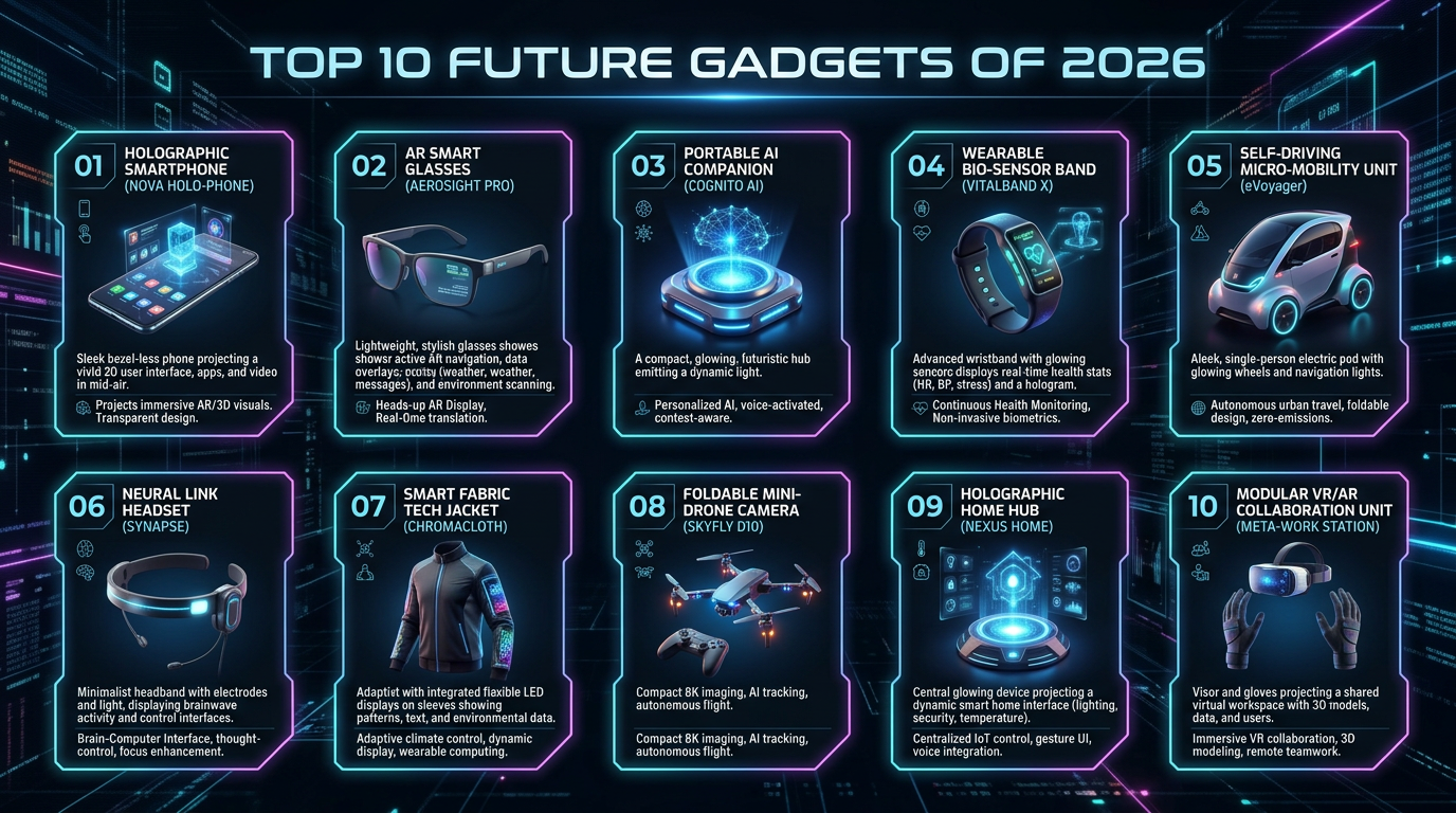 Les 10 gadgets indispensables en 2026